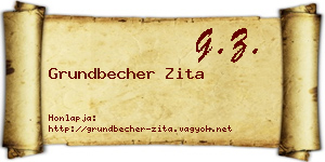 Grundbecher Zita névjegykártya