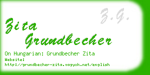 zita grundbecher business card